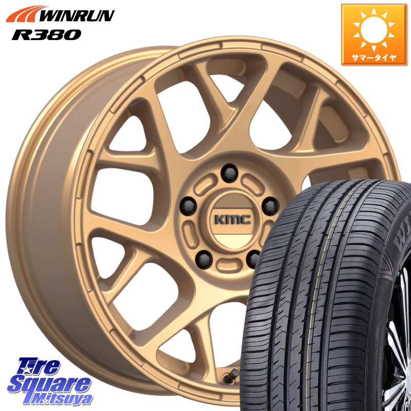 KMC KM708 BULLY ホイール 17インチ 専用Nut別売 17 X 8.0J +38 5穴 114.3 WINRUN R380 サマータイヤ 215/60R17 20系アルファード