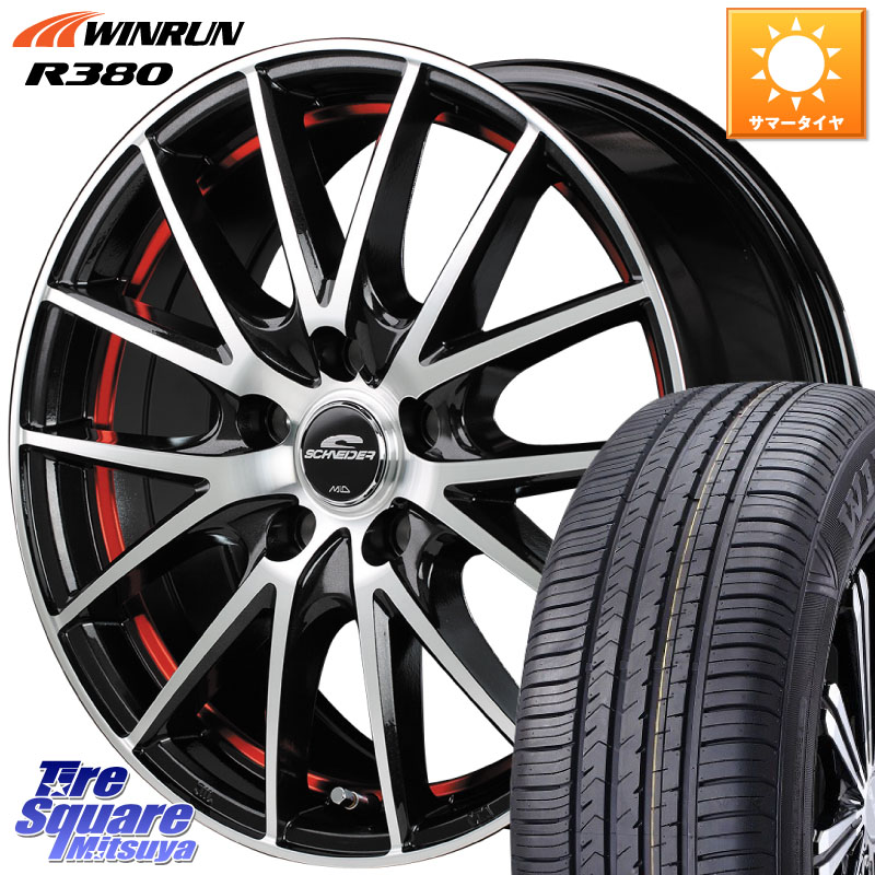MANARAY MID SCHNEIDER シュナイダー RX27 RX-27 ホイール 4本 15インチ 15 X 6.0J +52 5穴 114.3 WINRUN R380 サマータイヤ 195/65R15