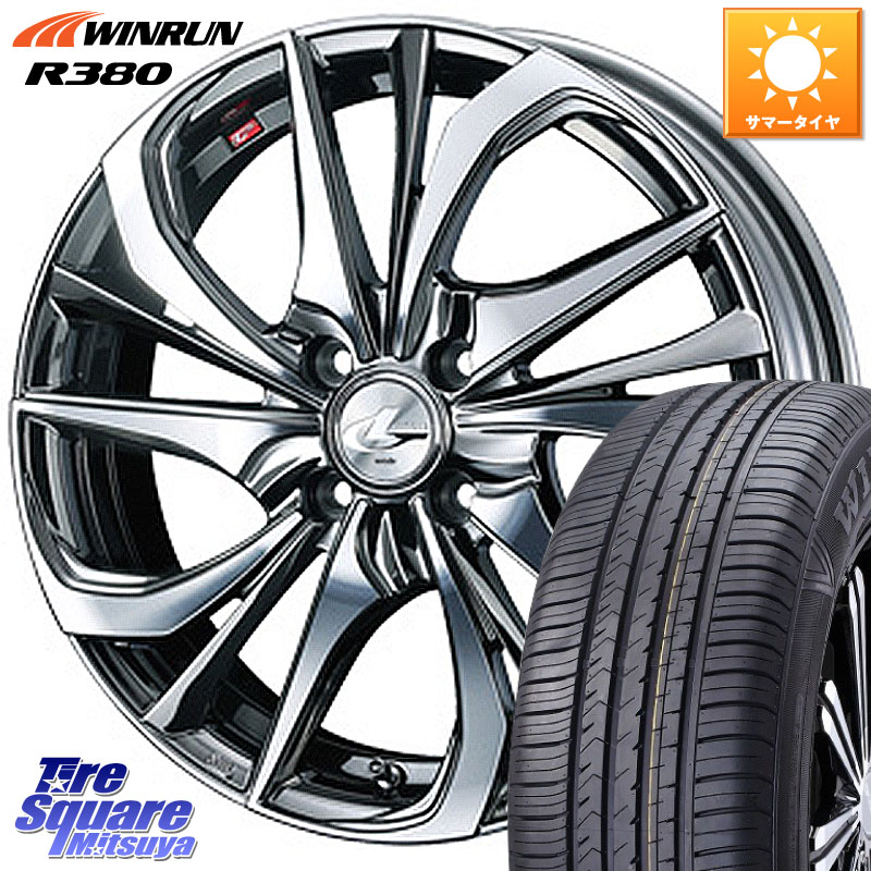 WEDS ウェッズ Leonis レオニス TE (BMCMC) ホイール 16インチ 16 X 6.0J +42 4穴 100 WINRUN R380 サマータイヤ 195/60R16 E13オーラ