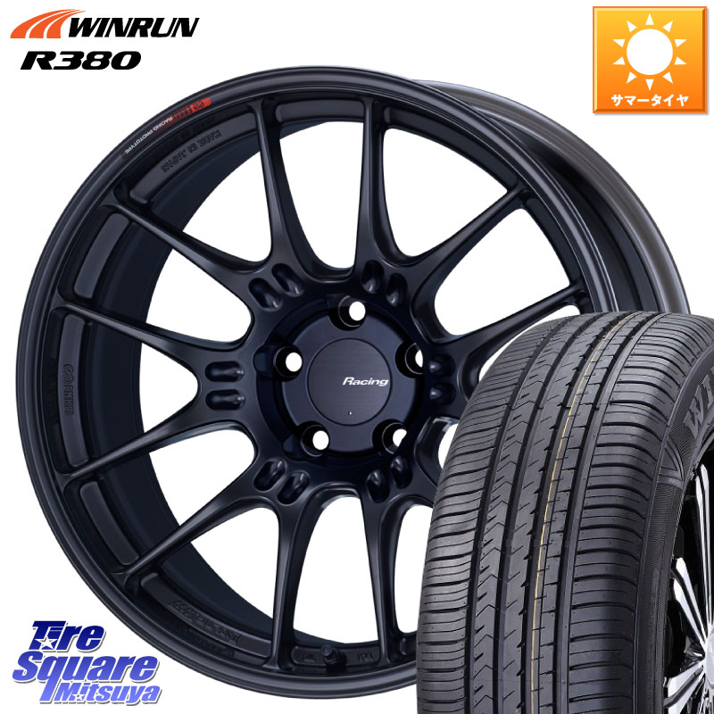 ENKEI エンケイ RACING GTC02 BK ホイール 18インチ 18 X 8.0J +35 5穴 114.3 WINRUN R380 サマータイヤ 225/60R18