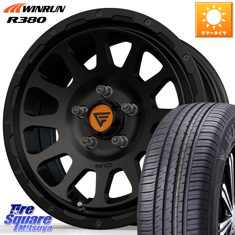 DELTA FORCE デルタフォース オーバル BK 16インチ ホイール 16 X 7.0J +35 5穴 114.3 WINRUN R380 サマータイヤ 215/65R16 30系ヴェルファイア 20系アルファード