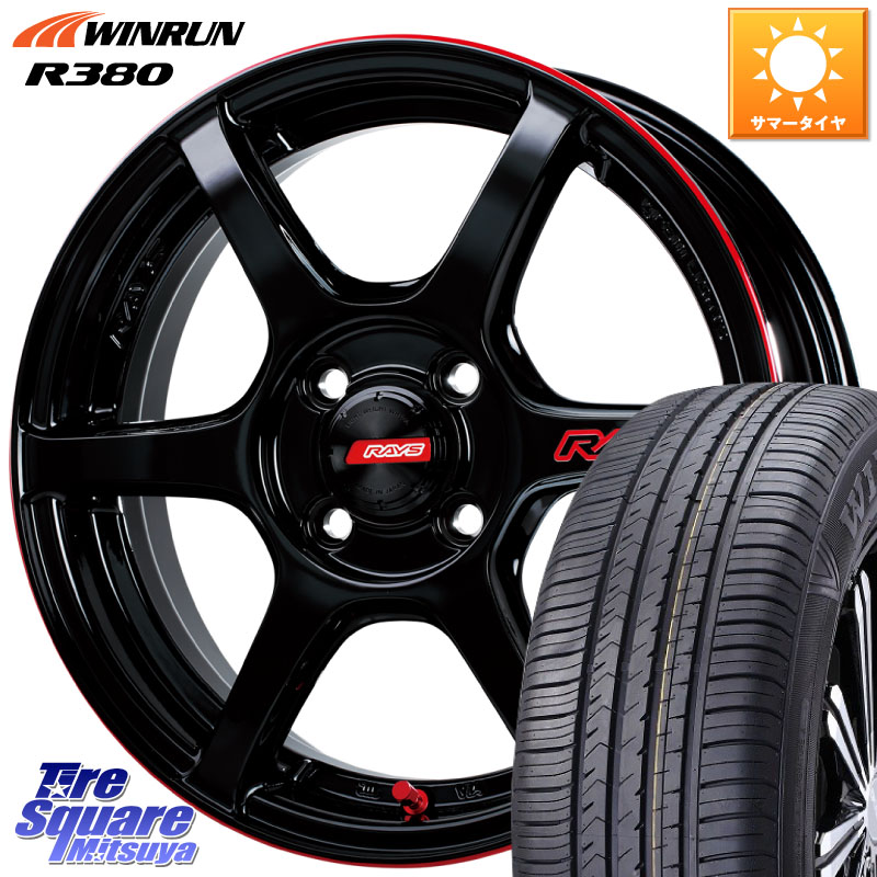 RAYS 【欠品次回8~9月】 GRAM LIGHTS 57C6 TIME ATTACK EDITION ホイール 15インチ 15 X 5.0J +43 4穴 100 WINRUN R380 サマータイヤ 175/65R15 130系ヴィッツ