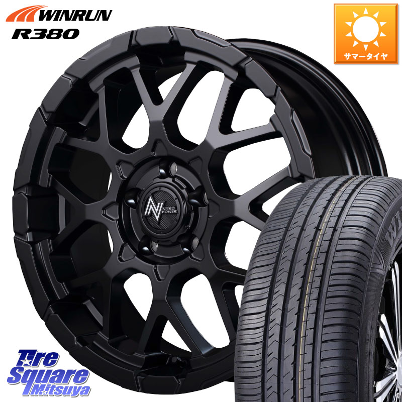 MANARAY MID ナイトロパワー M28 BULLET-S 16インチ 16 X 7.0J +40 5穴 114.3 WINRUN R380 サマータイヤ 205/60R16 90系ノア ヴォクシー プリウスアルファ RP6～8ステップワゴン