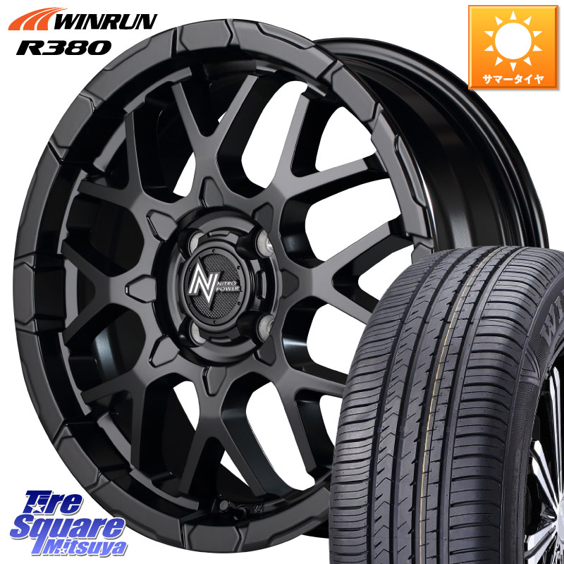 WINRUN R380 サマータイヤ 195/60R16MANARAY MID ナイトロパワー M28 BULLET KC 16インチ 16X6.0J 40 4穴 100 E13オーラ ブルーバードシルフィ 日産|タイヤスクエアミツヤ