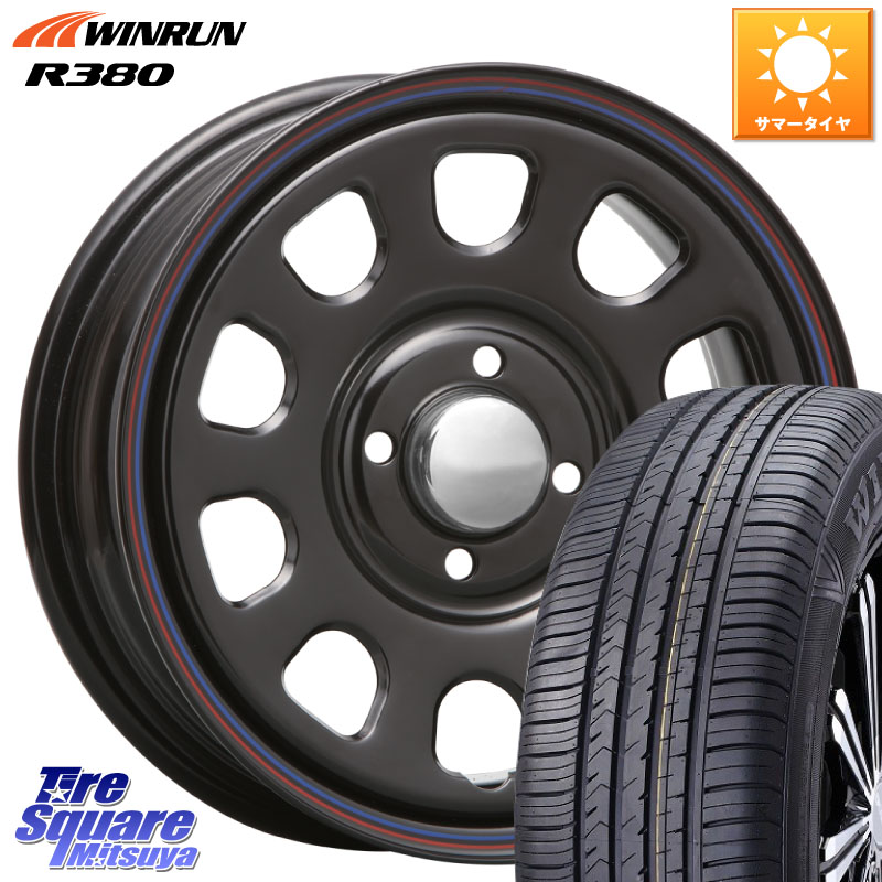 WINRUN R380 サマータイヤ 175/65R14MLJ デイトナ SS DAYTONA SS BK 4H 14インチ 14X5.0J 42 4穴 100 ハスラー リフトアップ等カスタム フレアクロスオーバー リフトアップ等カスタムサイズ|タイヤスクエアミツヤ