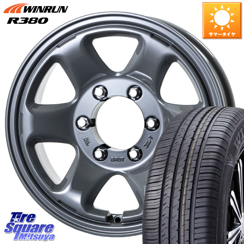 BRUT ブルート BR-44 BR44 ホイール 16インチ 16 X 6.5J +25 6穴 139.7 WINRUN R380 サマータイヤ 215/60R16