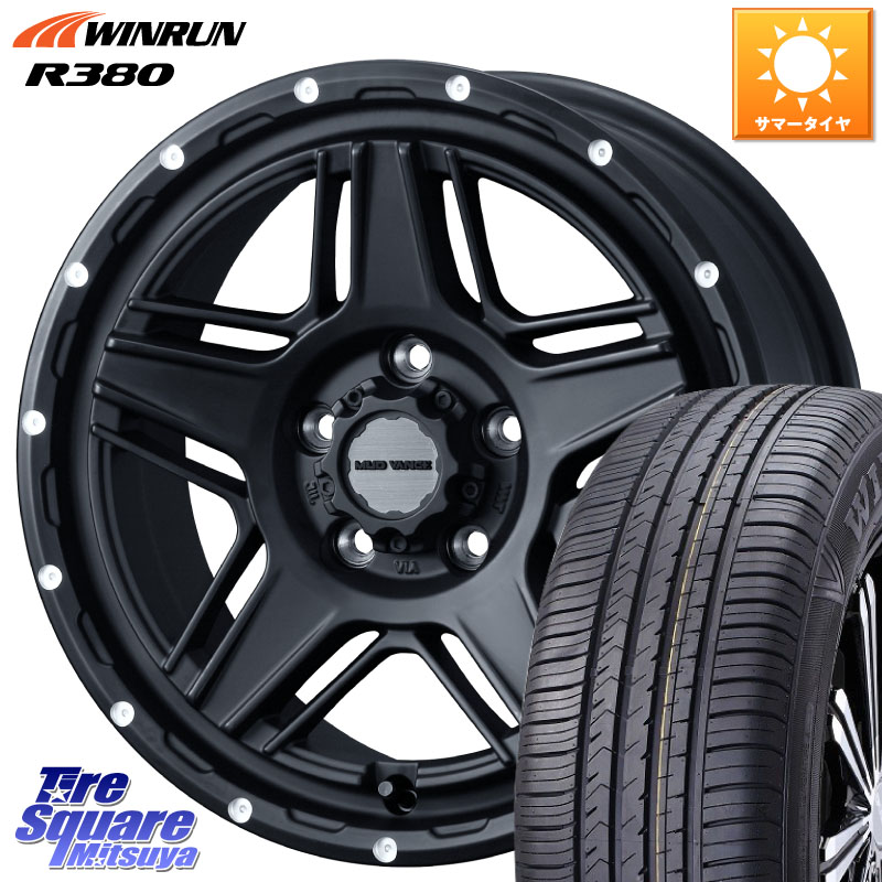 WEDS 40535 マッドヴァンス MUD VANCE 07 BK 16インチ 16 X 7.0J +38 5穴 114.3 WINRUN R380 サマータイヤ 205/60R16 90系ノア ヴォクシー プリウスアルファ RP6～8ステップワゴン