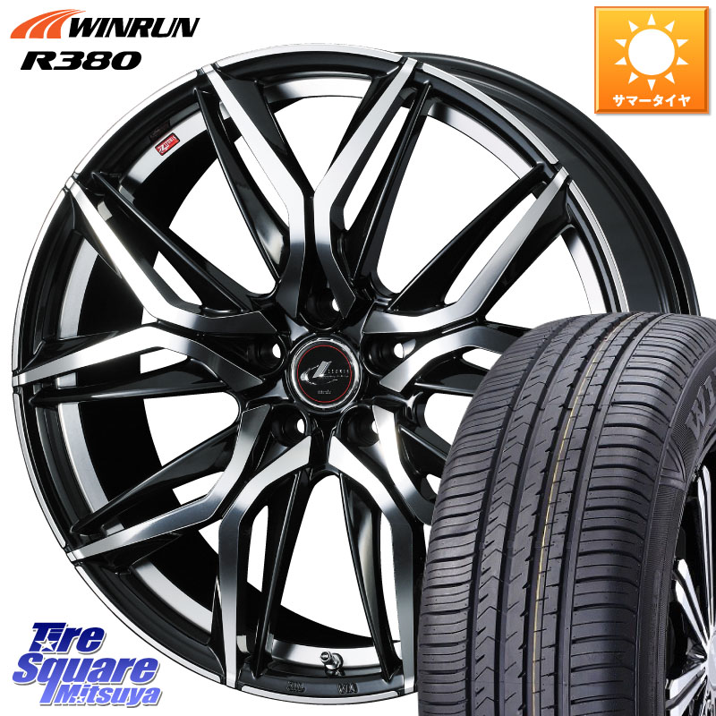 WINRUN R380 サマータイヤ 195/65R15WEDS 40781 レオニス LEONIS LM 15インチ 15X6.0J 45 5穴 100 カローラスポーツ 50系プリウス プリウス・プリウスPHV ウィッシュ WISH CT レクサス XV|タイヤスクエアミツヤ