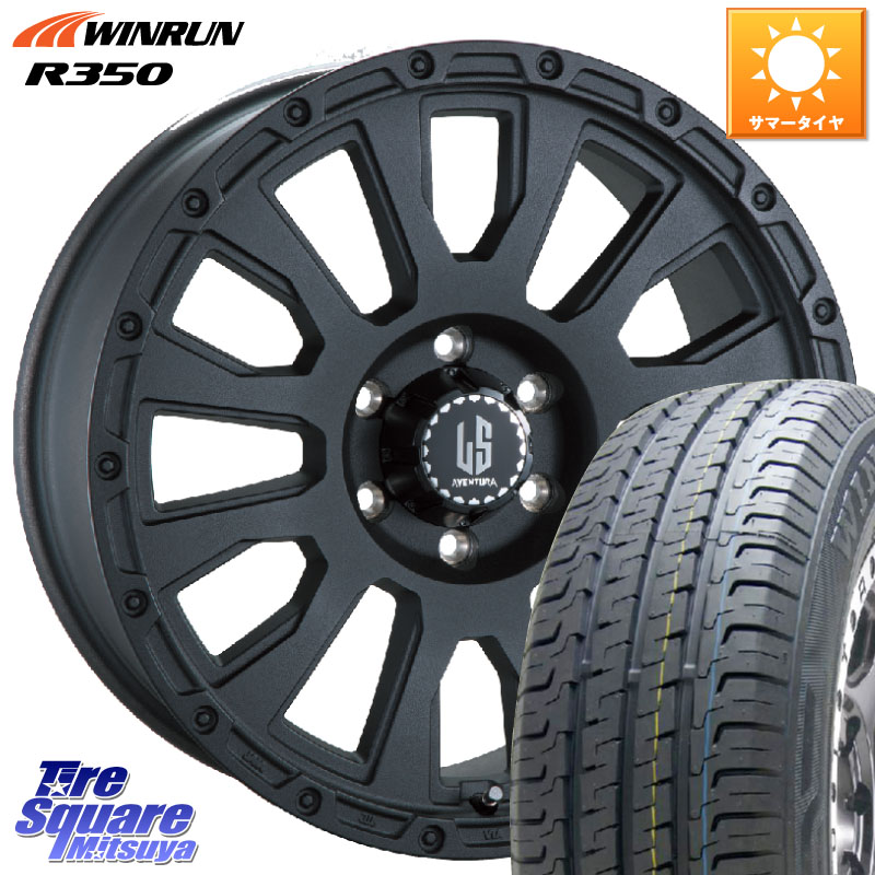 阿部商会 LA STRADA AVENTURA アヴェンチュラ BK 16インチ 16 X 6.5J +38 6穴 139.7 WINRUN R350 109/107 215/65R16 109*107 200系ハイエース