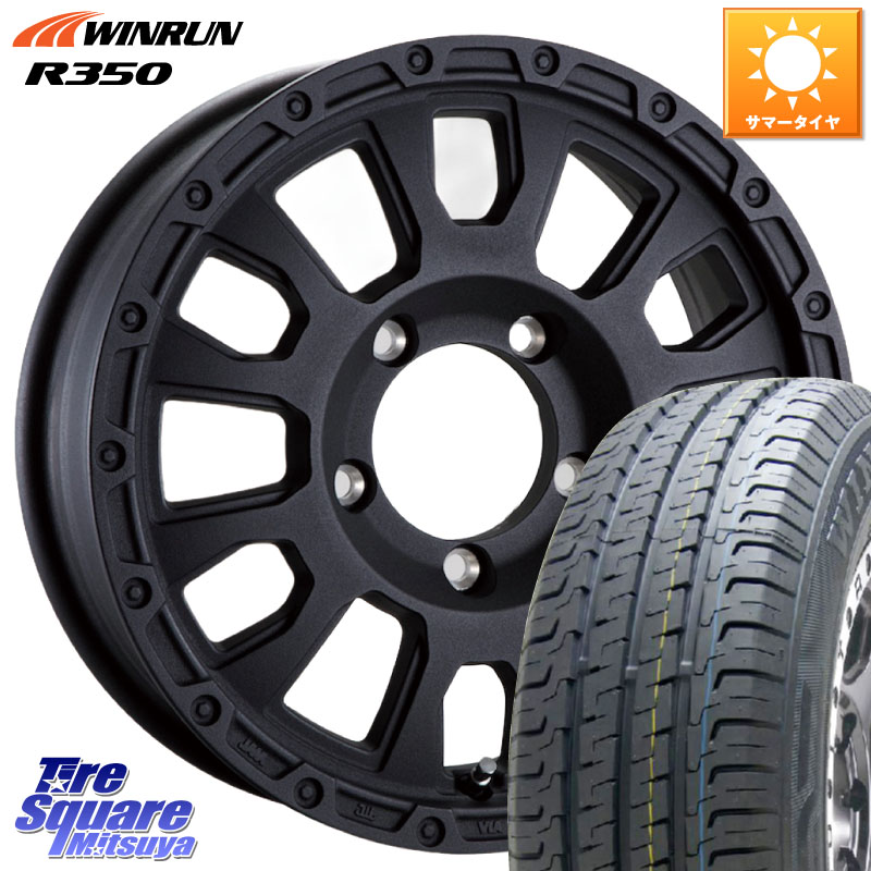 WINRUN R350 109/107 215/65R16 109*107阿部商会 LA STRADA AVENTURA アヴェンチュラ BK 16インチ 16X5.5J 22 5穴 139.7 ジムニー専用(要オーバーフェンダー等) AZオフロード カスタムサイズ｜タイヤスクエアミツヤ