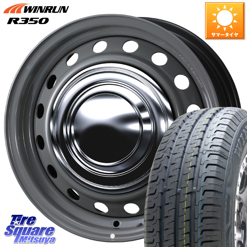 WINRUN R350 107/105 195/80R15 107*105WEDS NeoCarrow ネオキャロ グレー スチール ホイール 15インチ 15X6.0J 35 6穴 139.7 200系ハイエース｜タイヤスクエアミツヤ 53,418円