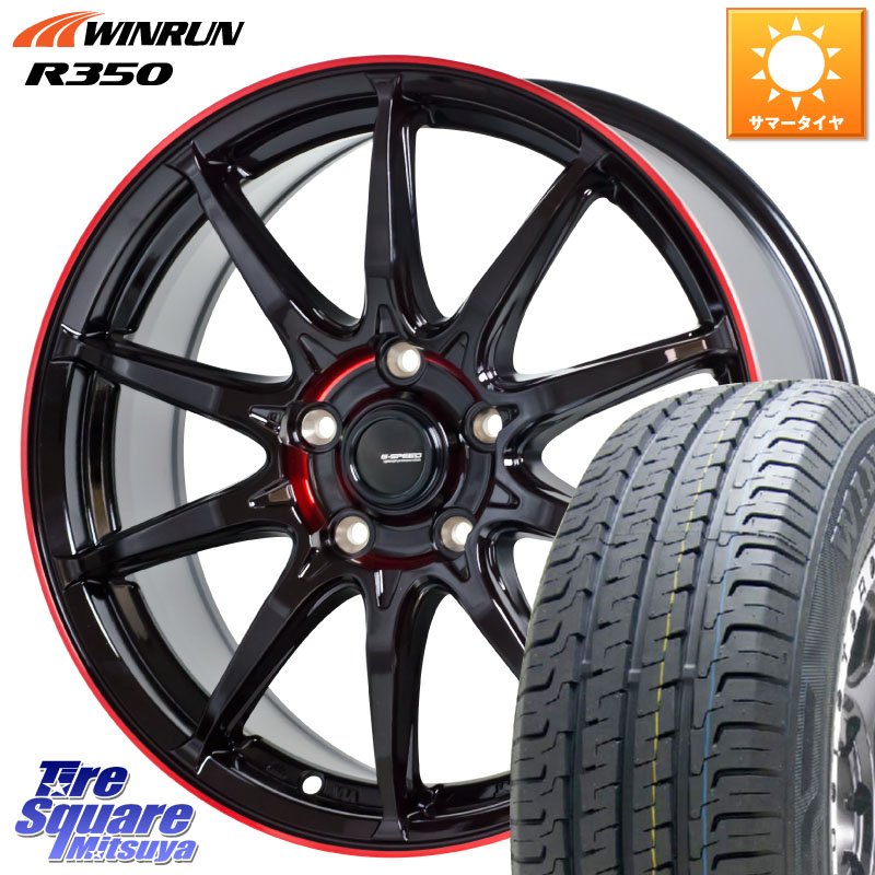 WINRUN R350 109/107 215/65R16 109*107HotStuff 軽量設計 G.SPEED P-05R P05R RED ホイール 16インチ 16X6.5J 38 5穴 114.3｜タイヤスクエアミツヤ