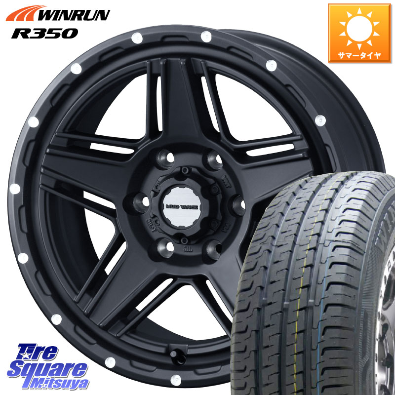 WINRUN R350 109/107 215/65R16 109*107WEDS 40534 マッドヴァンス07 MUD VANCE 07 BK 16インチ 16X6.5J 38 6穴 139.7 200系ハイエース｜タイヤスクエアミツヤ