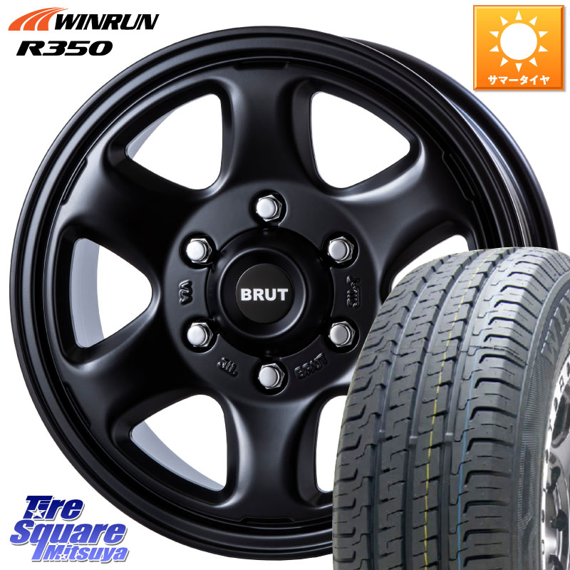 WINRUN R350 109/107 215/65R16 109*107BRUT ブルート BR-44 BR44 ホイール 16インチ 16X6.5J 48 6穴 139.7 NV350キャラバン｜タイヤスクエアミツヤ
