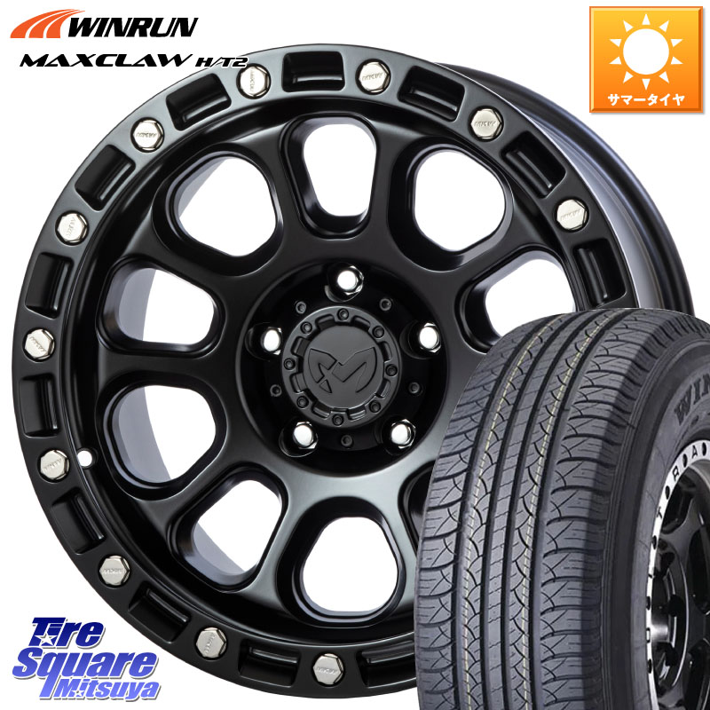 MKW M204 ブラックキャット 在庫● 17インチ ★サマーセール★ 17 X 8.0J +38 5穴 114.3 WINRUN MAXCLAW H/T2 サマータイヤ 225/65R17 80系ハリアー 75,851円