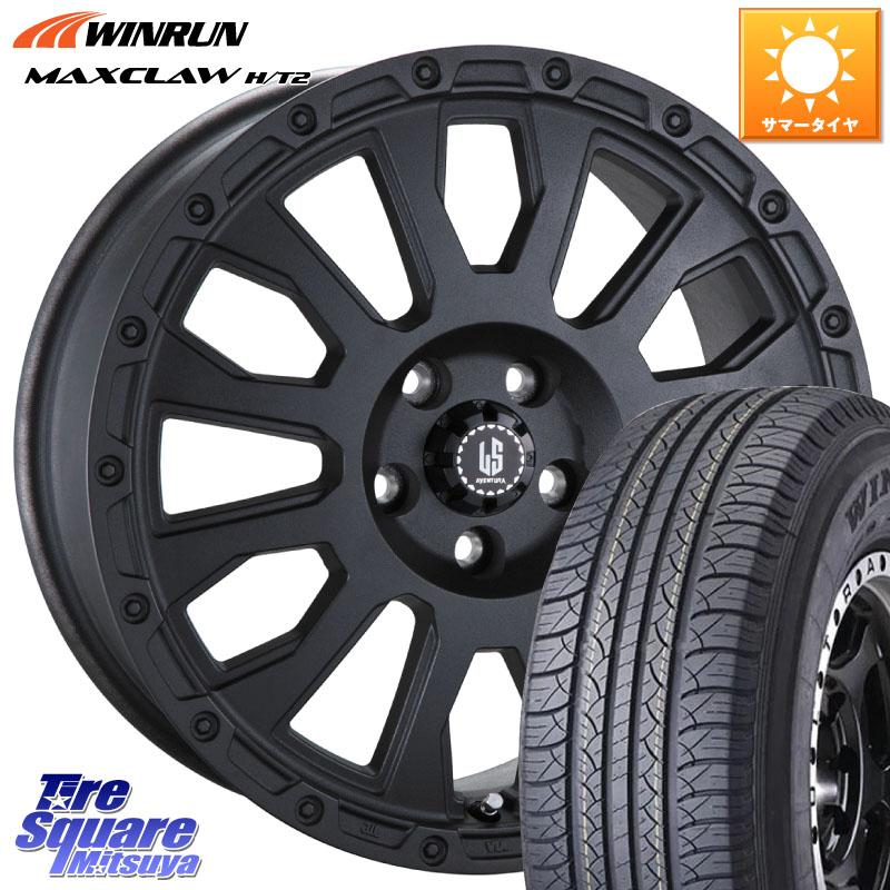 阿部商会 LA STRADA AVENTURA アヴェンチュラ BK 17インチ 17 X 7.0J +38 5穴 114.3 WINRUN MAXCLAW H/T2 サマータイヤ 225/65R17 50系RAV4 80系ハリアー T32エクストレイル CX-5 CX-8 BT5レガシィアウトバック