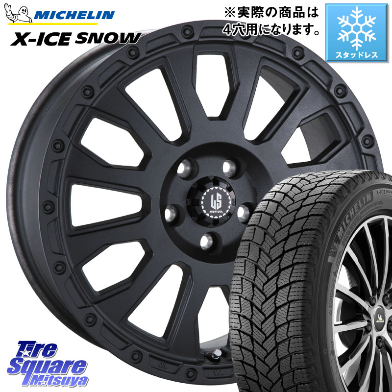 ミシュラン X-ICE SNOW エックスアイススノー XICE SNOW スタッドレス ミツヤ 正規品 175/70R14 阿部商会 LA STRADA AVENTURA アヴェンチュラ BK 14インチ 14 X 4.5J +45 4穴 100 Mx27/37/47Sソリオ・デリカD2