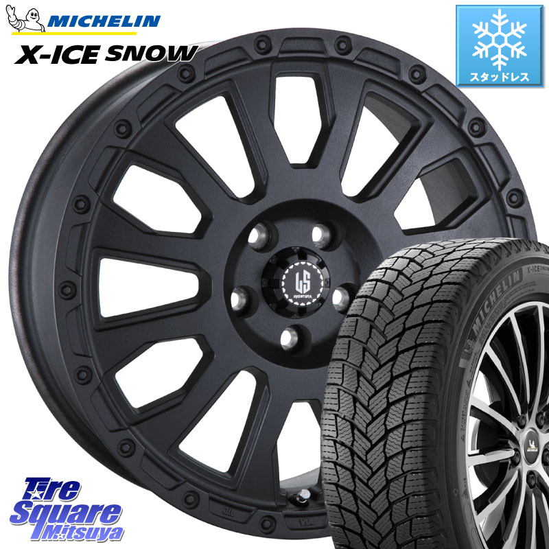 ミシュラン X-ICE SNOW エックスアイススノー XICE SNOW スタッドレス ミツヤ 正規品 195/60R16 阿部商会 LA STRADA AVENTURA アヴェンチュラ BK 16インチ 16 X 7.0J +42 5穴 114.3 フロンクス