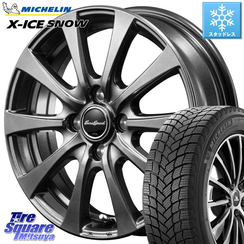 ミシュラン X-ICE SNOW エックスアイススノー XICE SNOW スタッドレス ミツヤ 正規品 185/65R15 MANARAY MID EuroSpeed G10 ホイール 15インチ 15 X 5.5J +50 4穴 100 E13ノート GB3＆4フリード4穴