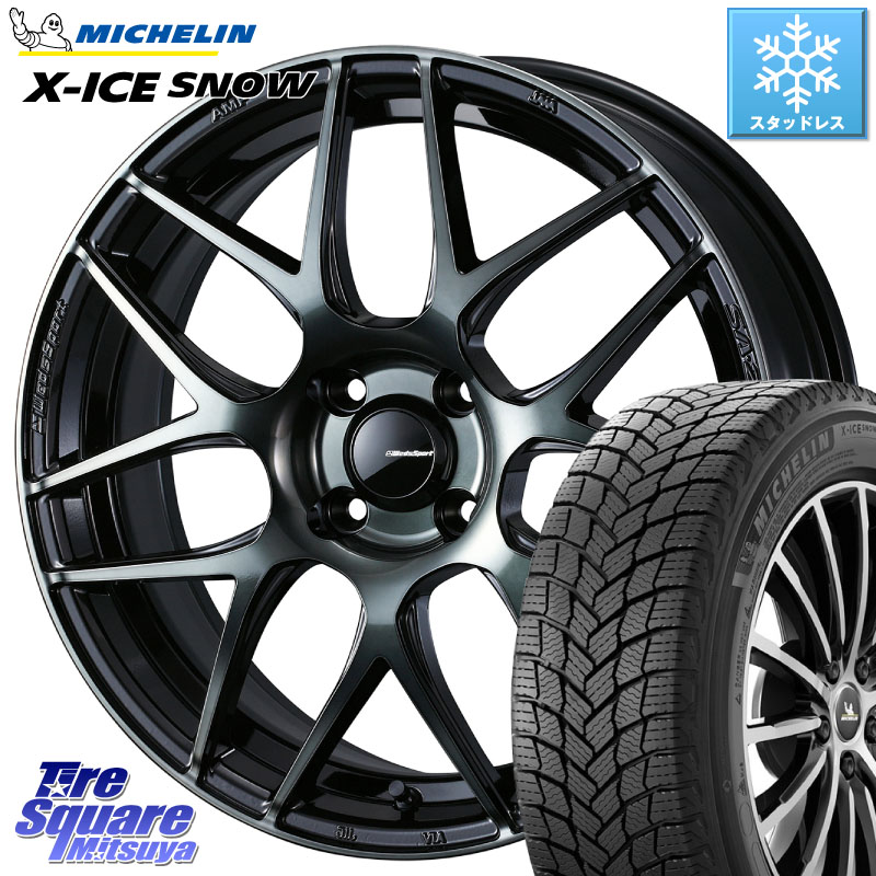 ミシュラン X-ICE SNOW エックスアイススノー XICE SNOW スタッドレス ミツヤ 正規品 205/50R17 WEDS 74163 SA-27R ウェッズ スポーツ WBC ホイール 17インチ 17 X 6.5J +42 4穴 100 E13オーラ
