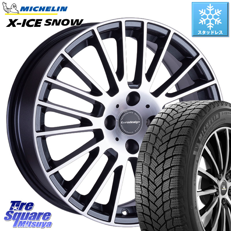 ミシュラン X-ICE SNOW エックスアイススノー XICE SNOW スタッドレス ミツヤ 正規品 215/65R16 阿部商会 Eurodesign CALWER ホイール 16インチ 16 X 6.5J(DS33 D34) +25 4穴 108 シトロエン DS3 クロスバック D34系