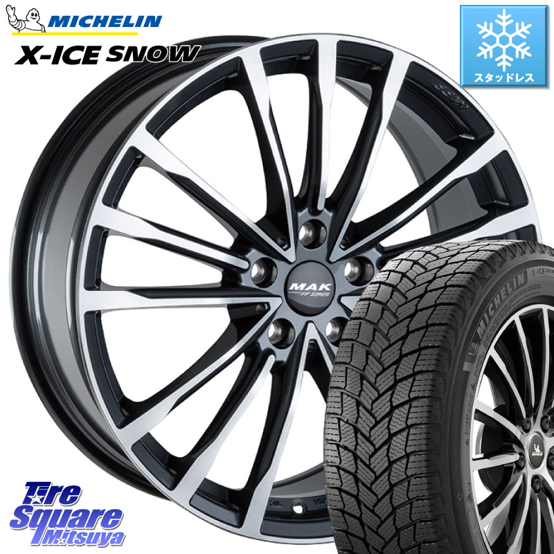 ミシュラン X-ICE SNOW エックスアイススノー XICE SNOW スタッドレス ミツヤ 正規品 225/45R18 阿部商会 MAK BAVIERA FF ホイール 18インチ 18 X 8.0J(BMW F45 F46) +57 5穴 112 BMW 2シリーズ F45 F46