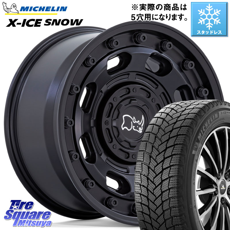 ミシュラン X-ICE SNOW エックスアイススノー XICE SNOW スタッドレス ミツヤ 正規品 215/60R17 BLACK RHINO ATLAS アトラス BK ホイール 17インチ ブラックライノ 17 X 8.0J +38 5穴 114.3 20系アルファード
