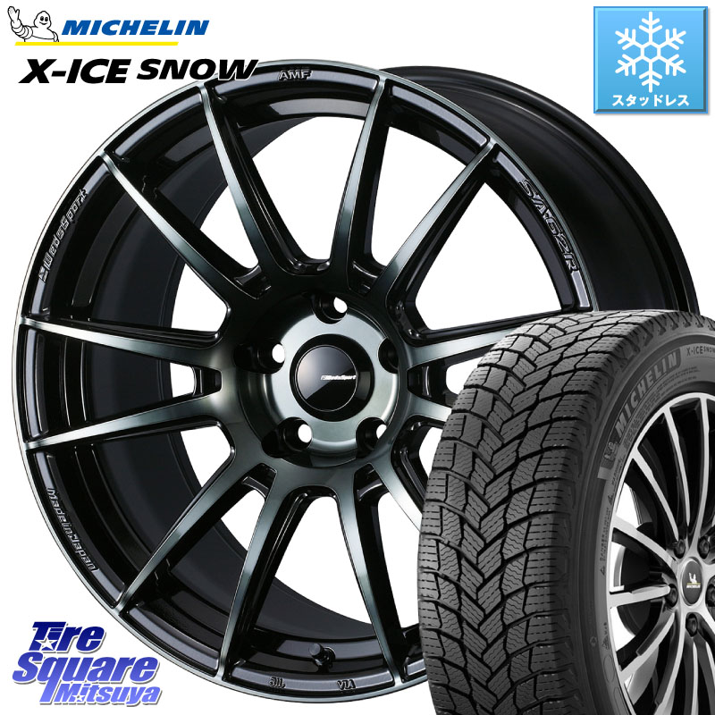 ミシュラン X-ICE SNOW エックスアイススノー XICE SNOW スタッドレス ミツヤ 正規品 225/55R18 WEDS WedsSport SA-62R ホイール 18インチ 18 X 7.5J +45 5穴 114.3 レヴォーグレイバック SL系フォレスター SK系フォレスター