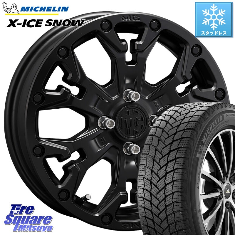 ミシュラン X-ICE  エックスアイススノー XICE  スタッドレス ミツヤ 正規品 155/65R14 CRIMSON MG GOLEM Jr ホイール 14インチ 14 X 4.5J +43 4穴 100 タント スペーシア サクラ ハイゼット アゲトラCustom車用※軽自動車専用ホイール※