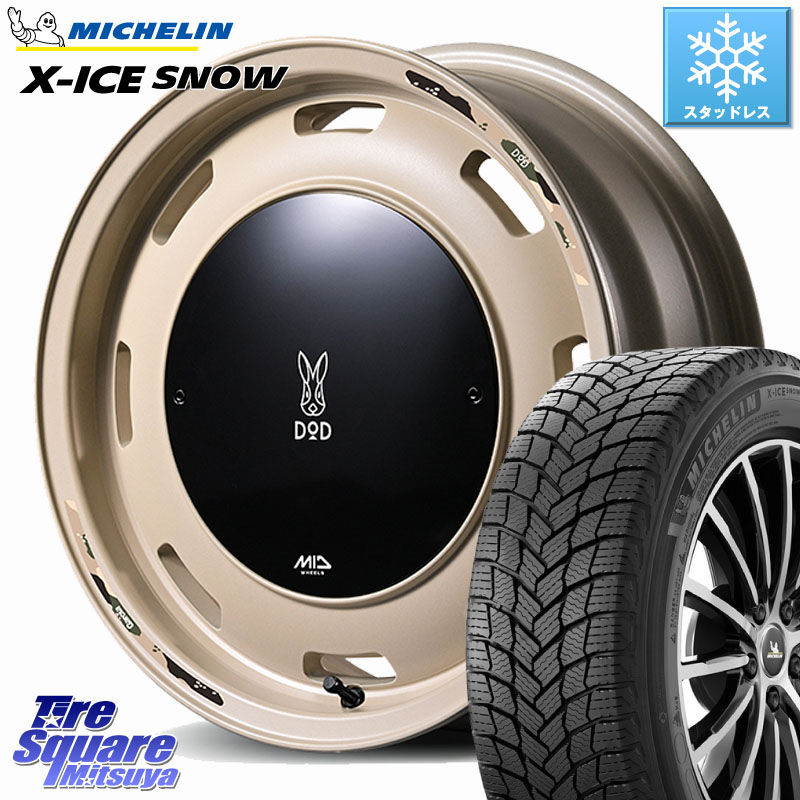 ミシュラン X-ICE SNOW エックスアイススノー XICE SNOW スタッドレス ミツヤ 正規品 165/55R15 MANARAY MID x DOD ウシャリントバリ ホイール 15インチ 15 X 4.5J +45 4穴 100 N-BOX デリカミニ2WD タント スペーシア サクラ 102,399円