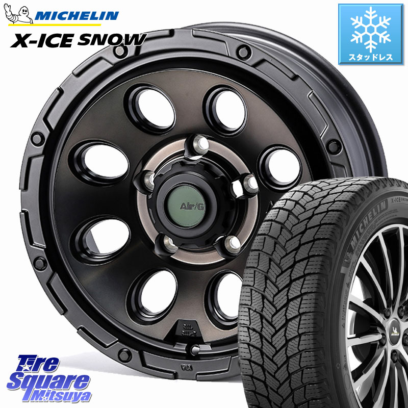 ミシュラン X-ICE SNOW エックスアイススノー XICE SNOW スタッドレス ミツヤ 正規品 215/65R16 4X4エンジニアリング Air/G Massive ホイール 16インチ 16 X 6.0J +0 5穴 139.7 ジムニー専用(要オーバーフェンダー等) ジムニ－シエラ・ノマド(カスタム)