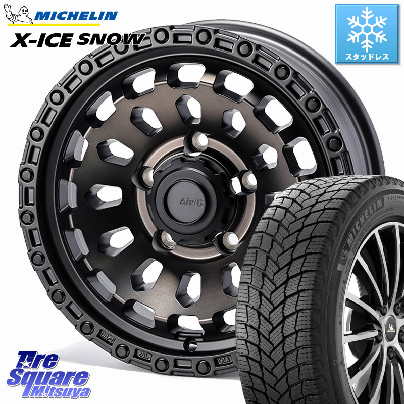 ミシュラン X-ICE SNOW エックスアイススノー XICE SNOW スタッドレス ミツヤ 正規品 215/65R16 4X4エンジニアリング Air/G VULCAN GHOST ホイール 16インチ 16 X 6.0J +0 5穴 139.7 ジムニー専用(要オーバーフェンダー等) ジムニ－シエラ・ノマド(カスタム)