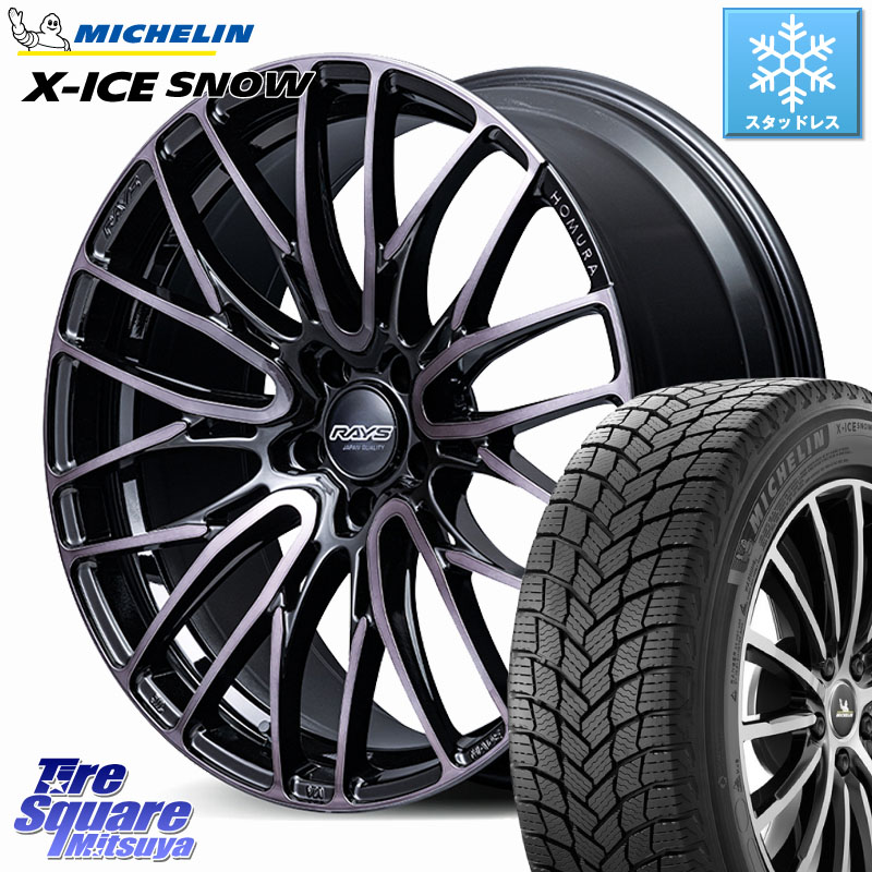 ミシュラン X-ICE SNOW エックスアイススノー XICE SNOW スタッドレス ミツヤ 正規品 235/45R18 RAYS 【欠品次回4~5月】 HOMURA 2x10BD BLACK CLEAR EDITION ホイール 18インチ 18 X 7.5J +50 5穴 114.3 CY2アコード