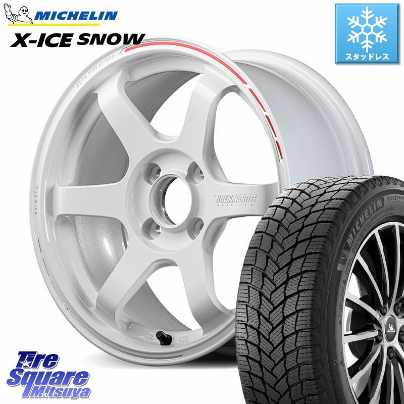 ミシュラン X-ICE SNOW エックスアイススノー XICE SNOW スタッドレス ミツヤ 正規品 195/60R16 RAYS 【欠品次回10~11月】 TE37 SONIC TIME ATTACK EDITION 鍛造 ホイール 16インチ 16 X 6.0J +43 4穴 100 E13オーラ