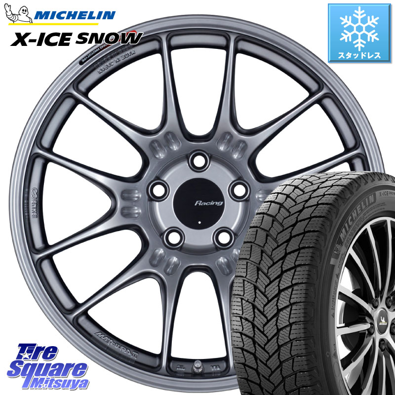 ミシュラン X-ICE SNOW エックスアイススノー XICE SNOW スタッドレス ミツヤ 正規品 235/50R18 ENKEI エンケイ RACING GTC02 シルバー ホイール 18インチ 18 X 8.5J +35 5穴 114.3 30系アルファード 30系ヴェルファイア 20系アルファード