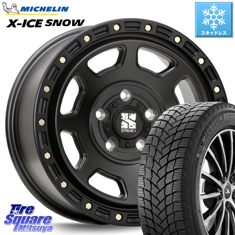 ミシュラン X-ICE SNOW エックスアイススノー XICE SNOW スタッドレス ミツヤ 正規品 225/45R18 MLJ XJ07 XTREME-J BK ホイール 18インチ 18 X 8.0J +40 5穴 114.3