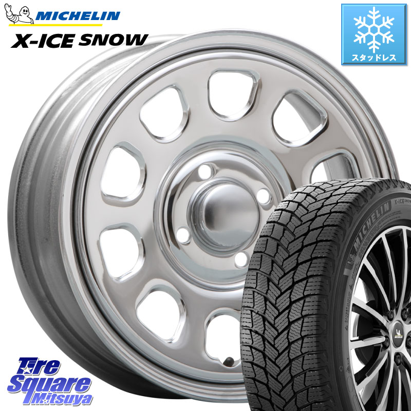ミシュラン X-ICE SNOW エックスアイススノー XICE SNOW スタッドレス ミツヤ 正規品 155/65R14 MLJ デイトナ SS DAYTONA SS CR 4H 14インチ 14 X 5.0J +42 4穴 100 タント スペーシア ハイゼット アゲトラCustom車用※軽自動車専用ホイール※