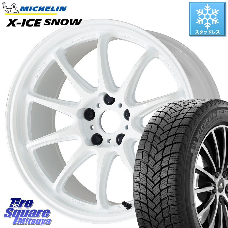 ミシュラン X-ICE SNOW エックスアイススノー XICE SNOW スタッドレス ミツヤ 正規品 215/60R17 WORK ワーク EMOTION エモーション ZR10 17インチ 17 X 7.0J +47 5穴 114.3 C-HR 50系エスティマ 10系カローラクロス ZR-V RV系ヴェゼル RC系オデッセイ後期 CX-30 MX-30