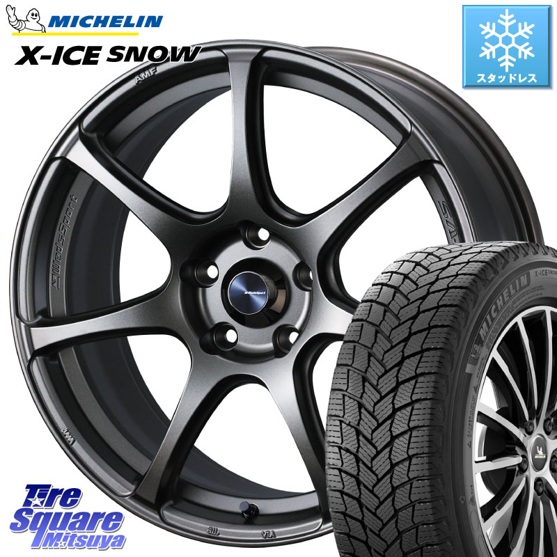 ミシュラン X-ICE SNOW エックスアイススノー XICE SNOW スタッドレス ミツヤ 正規品 225/55R18 WEDS 74004 ウェッズ スポーツ SA75R SA-75R 18インチ 18 X 7.5J +45 5穴 100