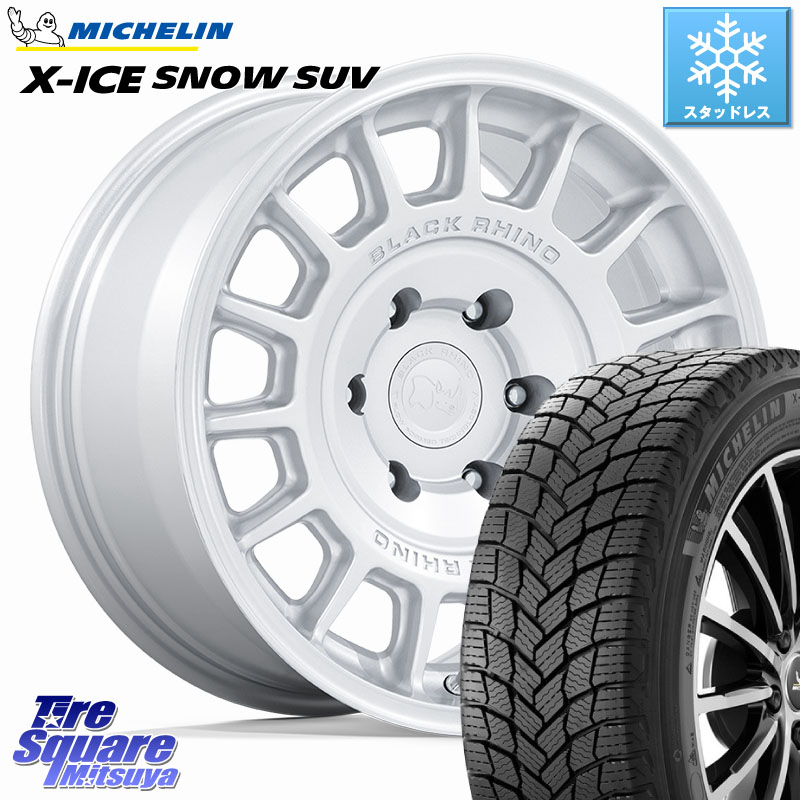 ミシュラン X-ICE SNOW エックスアイススノー SUV XICE SNOW SUV スタッドレス ミツヤ 正規品 265/65R17 BLACK RHINO VOLL ボル シルバー ホイール 17インチ ブラックライノ 17 X 8.5J +25 6穴 139.7 150系ランドクルーザープラド トライトンGSR
