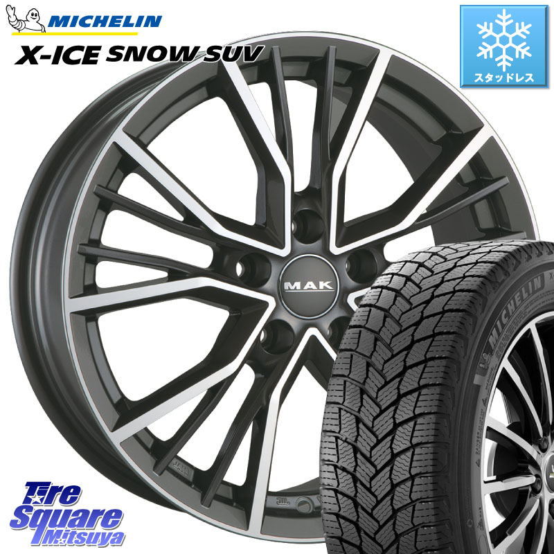ミシュラン X-ICE SNOW エックスアイススノー SUV XICE SNOW SUV スタッドレス ミツヤ 正規品 235/55R18 阿部商会 MAK UNION ホイール 18インチ 18 X 8.0J(AUDI Q3 F3D) +39 5穴 112 アウディ Q3 F3系
