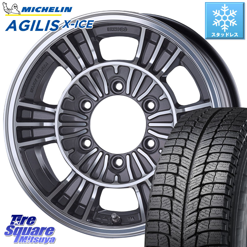 ミシュラン AGILIS X-ICE アジリスエックスアイス スタッドレス ミツヤ 正規品 195/80R15 107*105 ENKEI エンケイ ALLROAD RACING ホイール4本 15インチ 15 X 6.0J +32 6穴 139.7 200系ハイエース