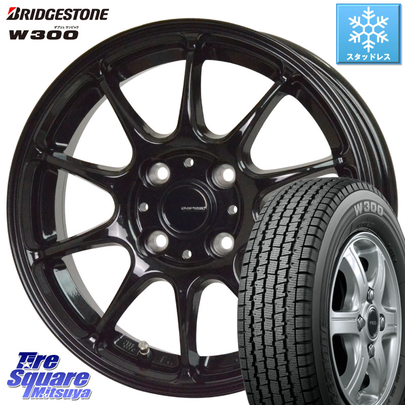 ブリヂストン W300 軽トラ ■ スタッドレス ミツヤ 145/80R12 80*78 HotStuff G.SPEED G-07 ホイール 12インチ ジースピード 12 X 4.0J +43 4穴 100 N-VAN(JJ1/2) アトレー・ハイゼット