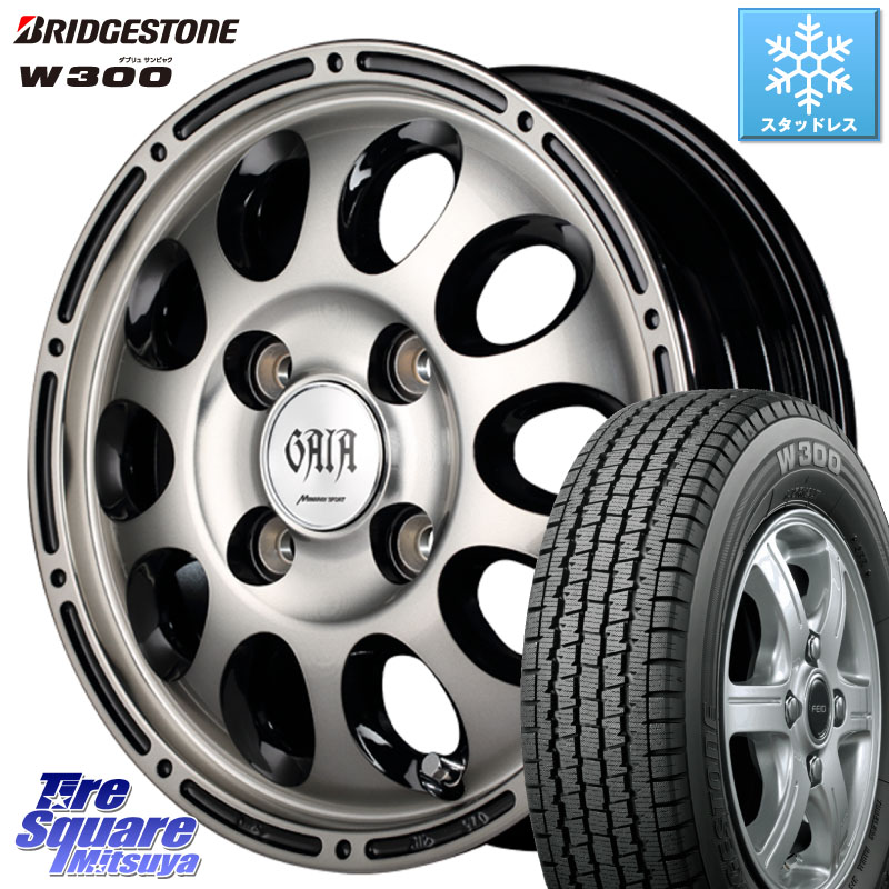ブリヂストン W300 軽トラ ■ スタッドレス ミツヤ 145/80R12 80*78 MANARAY MID GAIA X ガイアクロス ホイール 12インチ 12 X 4.0J +42 4穴 100 N-VAN(JJ1/2) アトレー・ハイゼット 45,900円
