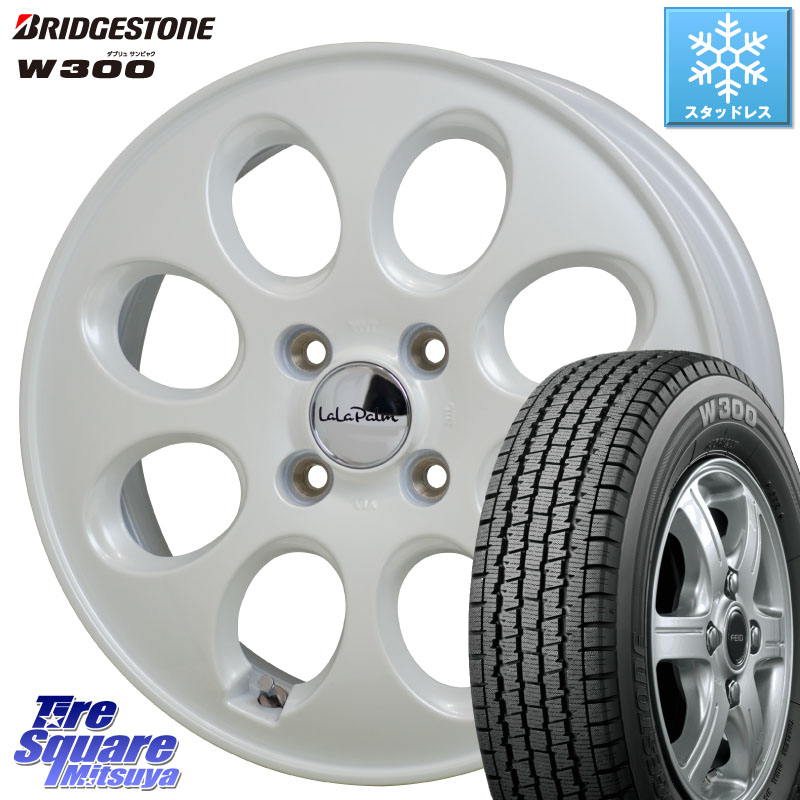 ブリヂストン W300 軽トラ ■ スタッドレス ミツヤ 145/80R12 80*78 HotStuff ララパーム LaLa Palm Oval ホイール 12 X 3.5J +42 4穴 100 エブリイバン・キャリイ・スクラムバン・クリッパー(バン・トラック) 70,380円