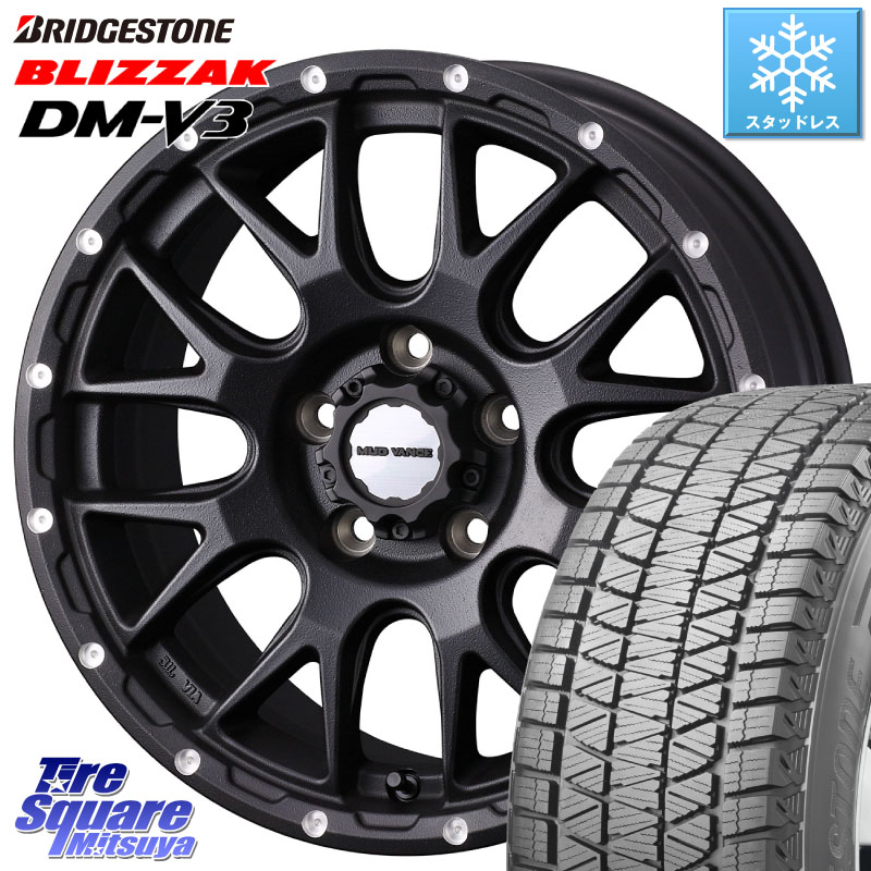 ブリヂストン ブリザック DM-V3 DMV3 ■ 国内正規 スタッドレス ミツヤ 225/70R16 WEDS 41129 マッドヴァンス MUD VANCE 08 BK ホイール 16インチ 16 X 7.0J +35 5穴 114.3 デリカD:5