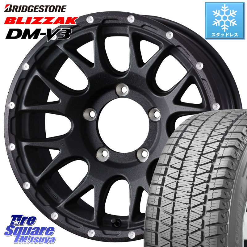 ブリヂストン ブリザック DM-V3 DMV3 ■ 国内正規 スタッドレス ミツヤ 225/70R16 WEDS 41126 マッドヴァンス MUD VANCE 08 BK ホイール 16インチ 16 X 5.5J +22 5穴 139.7 ジムニー専用(要リフトアップ・オーバーフェンダー等)