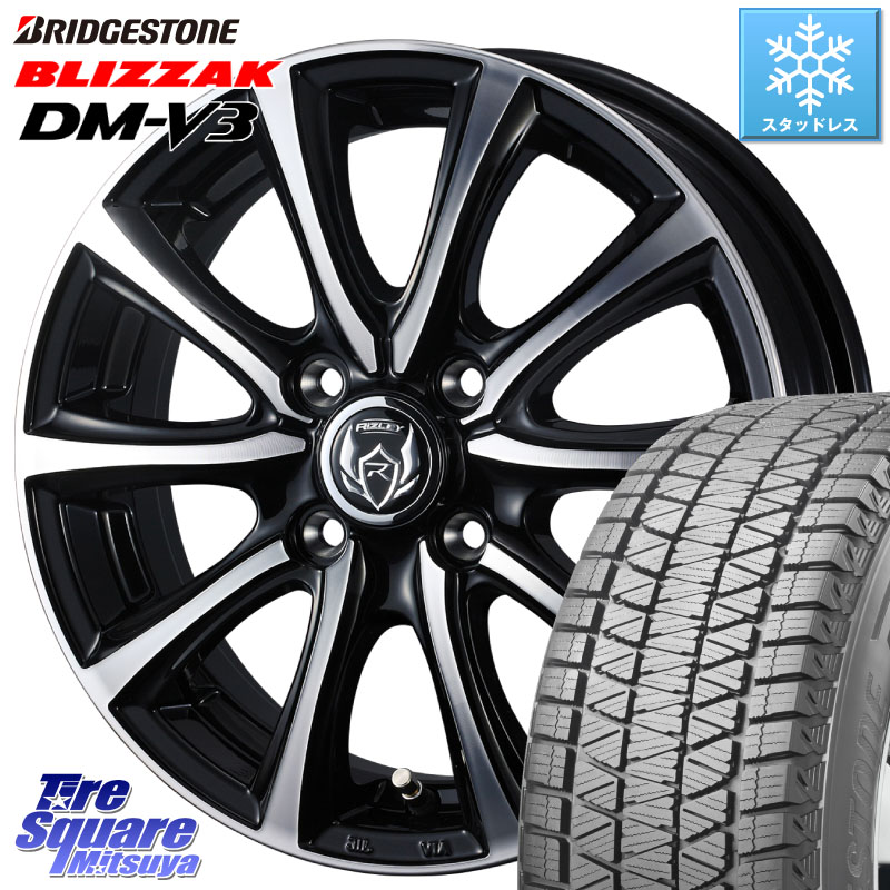 ブリヂストン ブリザック DM-V3 DMV3 ■ 国内正規 スタッドレス ミツヤ 215/70R16 WEDS ウエッズ RIZLEY MS ホイール 16インチ ライツレー 16 X 6.0J +40 4穴 100