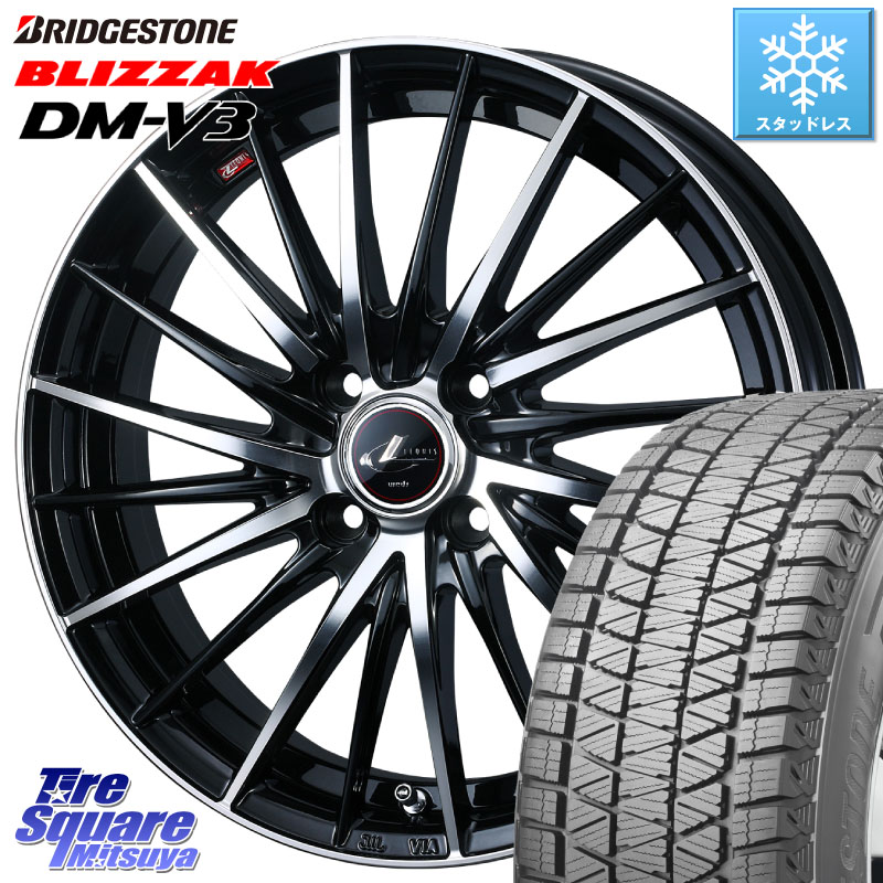 ブリヂストン ブリザック DM-V3 DMV3 ■ 国内正規 スタッドレス ミツヤ 215/70R16 WEDS LEONIS FR レオニス FR ホイール 16インチ 16 X 6.0J +42 4穴 100