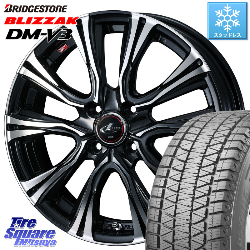ブリヂストン ブリザック DM-V3 DMV3 ■ 国内正規 スタッドレス ミツヤ 215/70R16 WEDS 41226 LEONIS VR PBMC ウェッズ レオニス ホイール 16インチ 16 X 6.0J +42 4穴 100